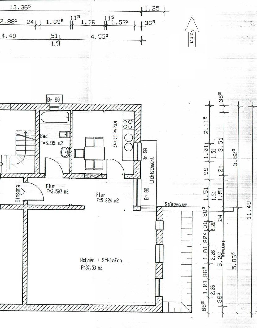 Grundriss der Wohnung